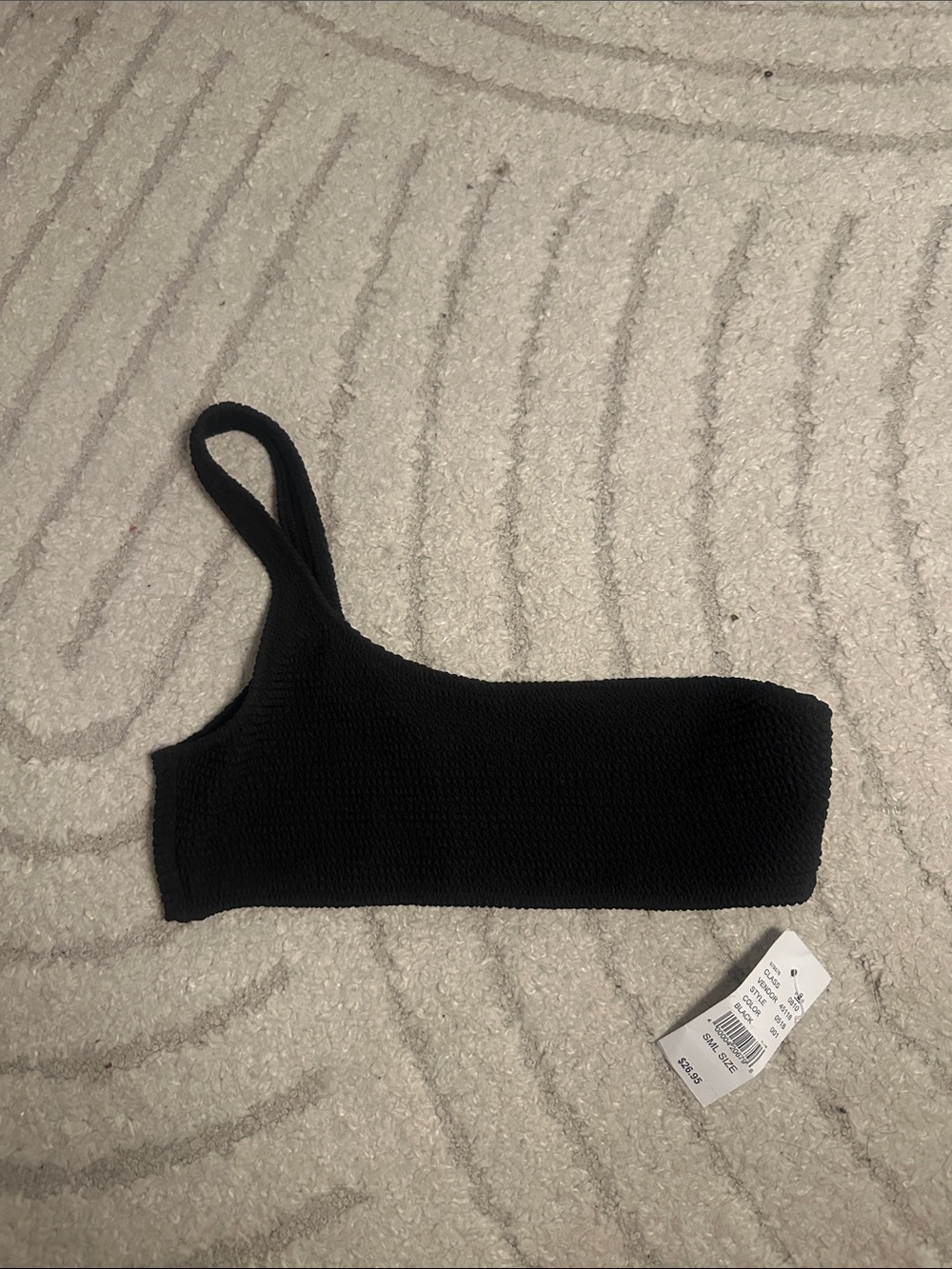 PacSun Black One-Shoulder Bikini Top